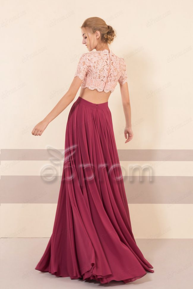 Chianti color bridesmaid dresses sales