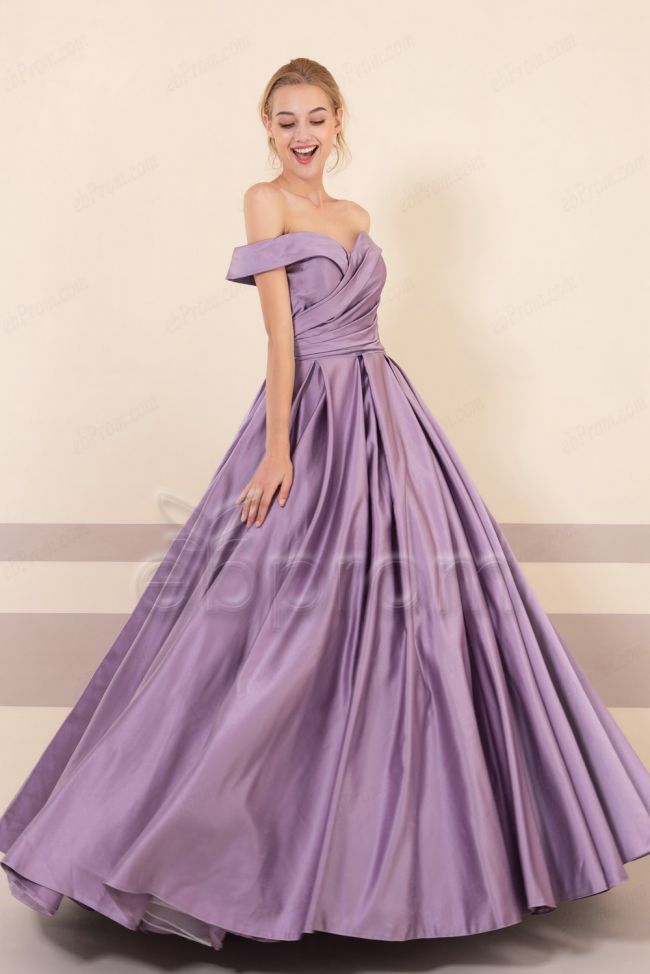 Dusty purple prom dress new arrivals