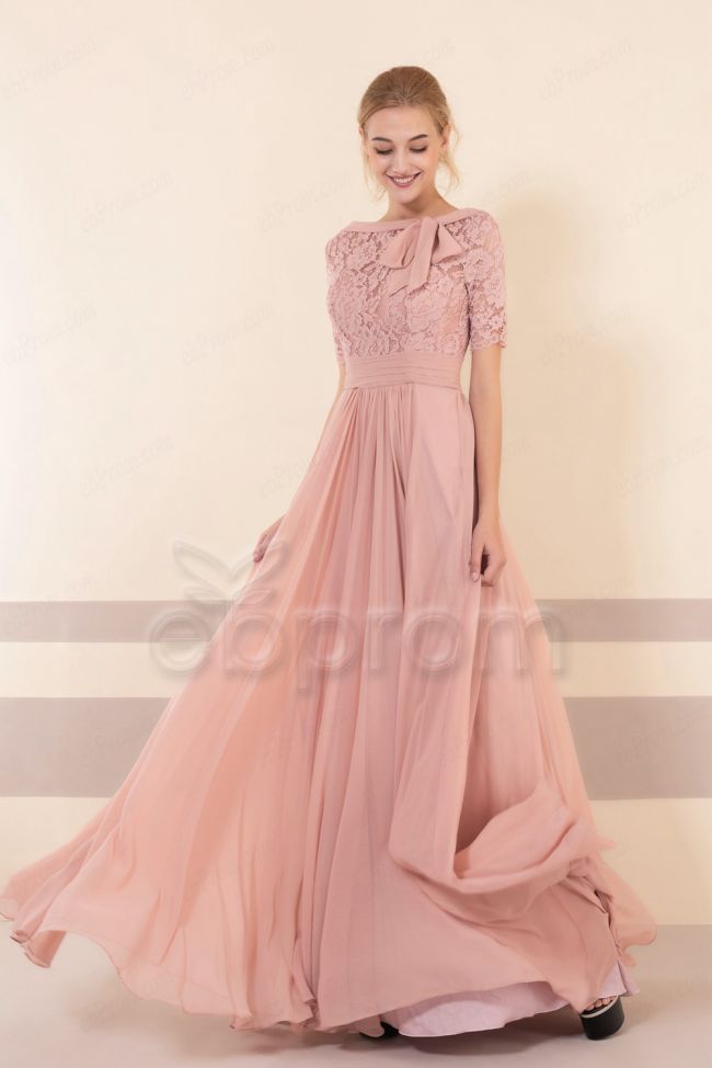 Dusty rose bridesmaid dresses modest store