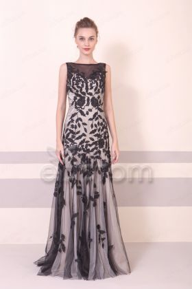 Black Mermaid Pageant Prom Dresses Long